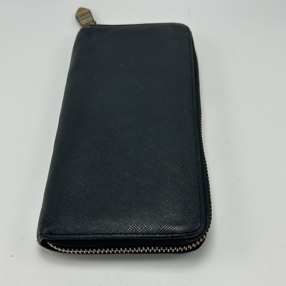 Paul Smith Long Wallet Round Zip Black Women's Vintage Y2k Leather - Picture 4 of 8